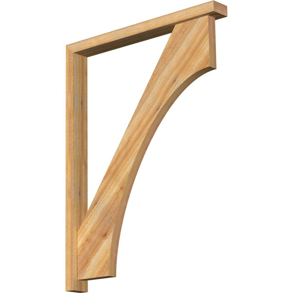 Ekena Millwork Westlake Block Rough Sawn Bracket w/ Offset Brace, Western Red Cedar, 4"W x 36"D x 48"H BKT0402X36X48WTL05RWR - main